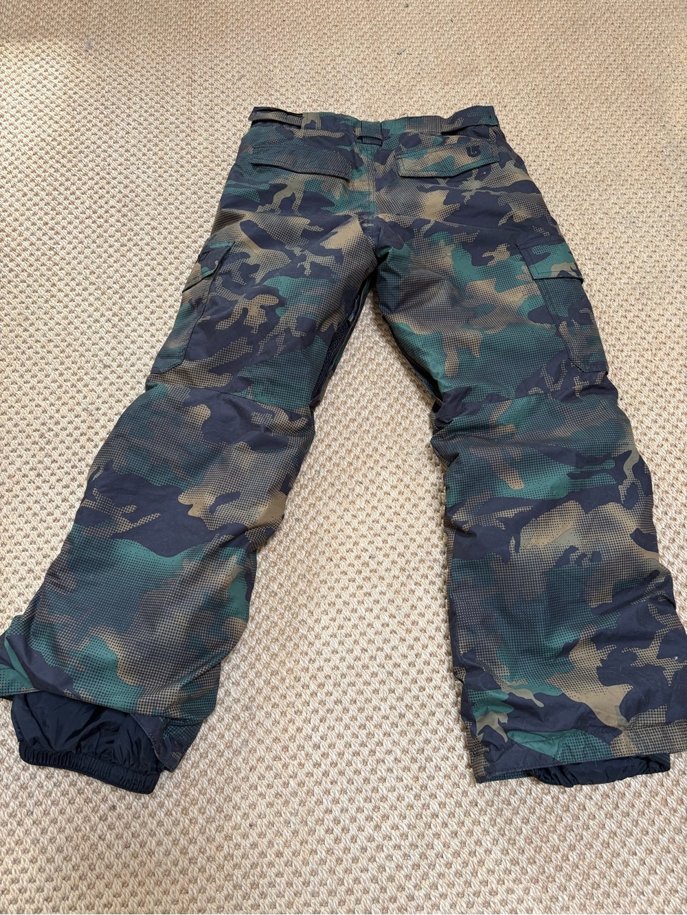 Burton Boys Camouflage Cargo Snow Pants - Green/Black/Tan
